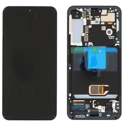LCD+TOUCH+FRAME NERO PER SAMSUNG GALAXY S22 S901B SERVICE PACK