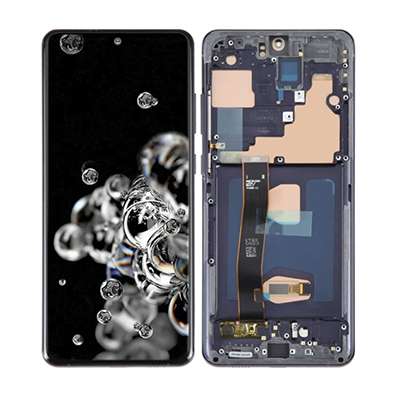 LCD+TOUCH+FRAME NERO PER SAMSUNG GALAXY S20 ULTRA G988B NERO CHANGE GLASS