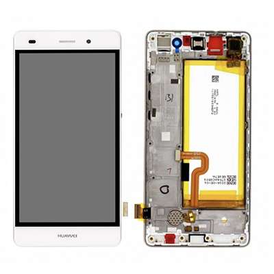 LCD+TOUCH+FRAME+BATTERIA PER HUAWEI P8 LITE BIANCO S/V