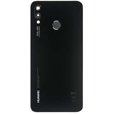 SCOCCA COPRI BATTERIA PER HUAWEI  P20  LITE  NERO ORIGINALE SMONTATA