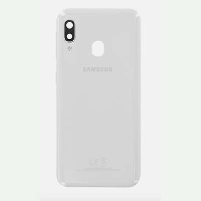 SCOCCA COPRI BATTERIA PER  SAMSUNG A20E   BIANCO ORIGINALE SMONTATA