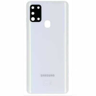 SCOCCA COPRI BATTERIA PER  SAMSUNG A21S BIANCO ORIGINALE SMONTATA