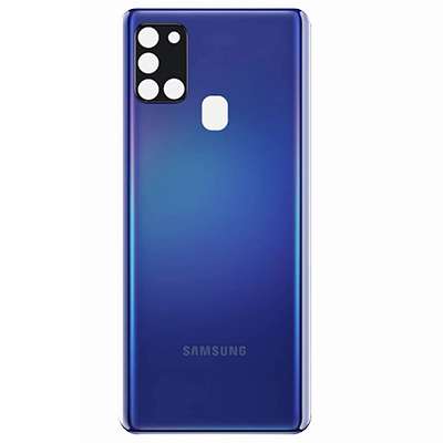 SCOCCA COPRI BATTERIA PER  SAMSUNG A21S BLU ORIGINALE SMONTATA