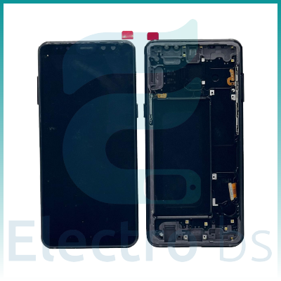 LCD+TOUCH+FRAME NERO PER SAMSUNG A8 2018 RICONDIZIONATO ORIGINALE