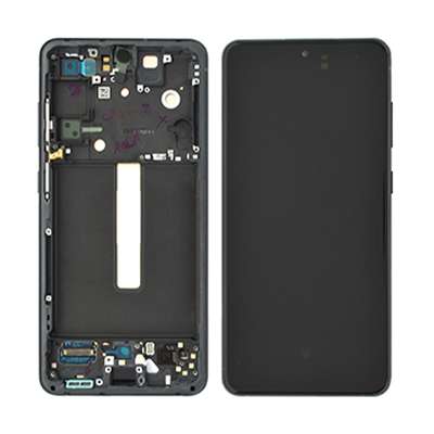 LCD+TOUCH+FRAME NERO PER SAMSUNG S21 FE 5G G990B ORIGINALE USATO GRADO B