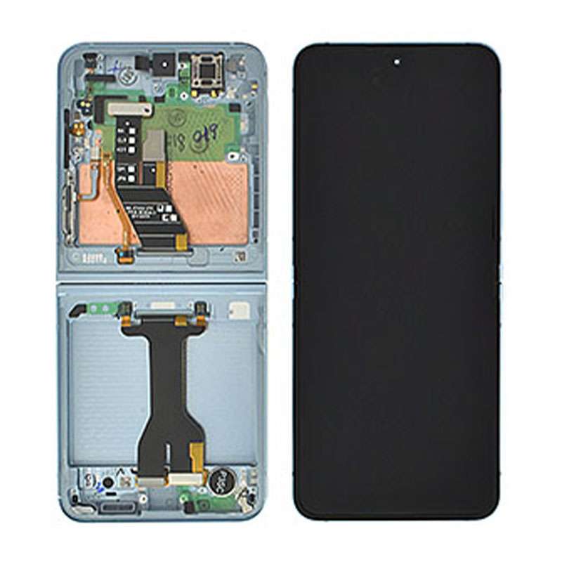 LCD + FRAME AZZURRO PER SAMSUNG GALAXY Z FLIP 6 5G F741B SERVICE PACK