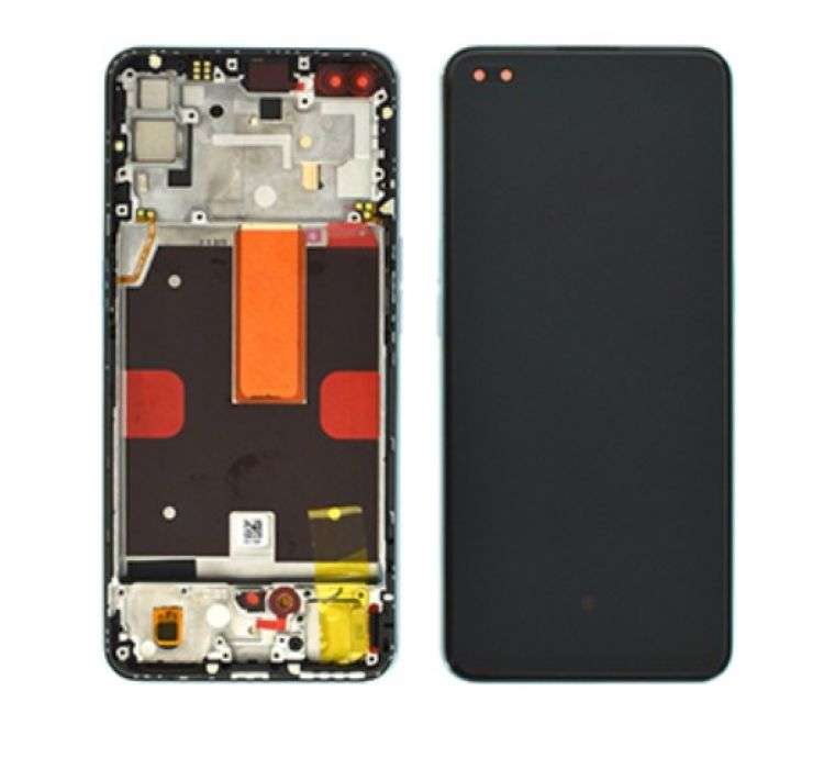 LCD + FRAME GALACTIC BLUE PER OPPO RENO4 5G CPH2091 ORIGINALE