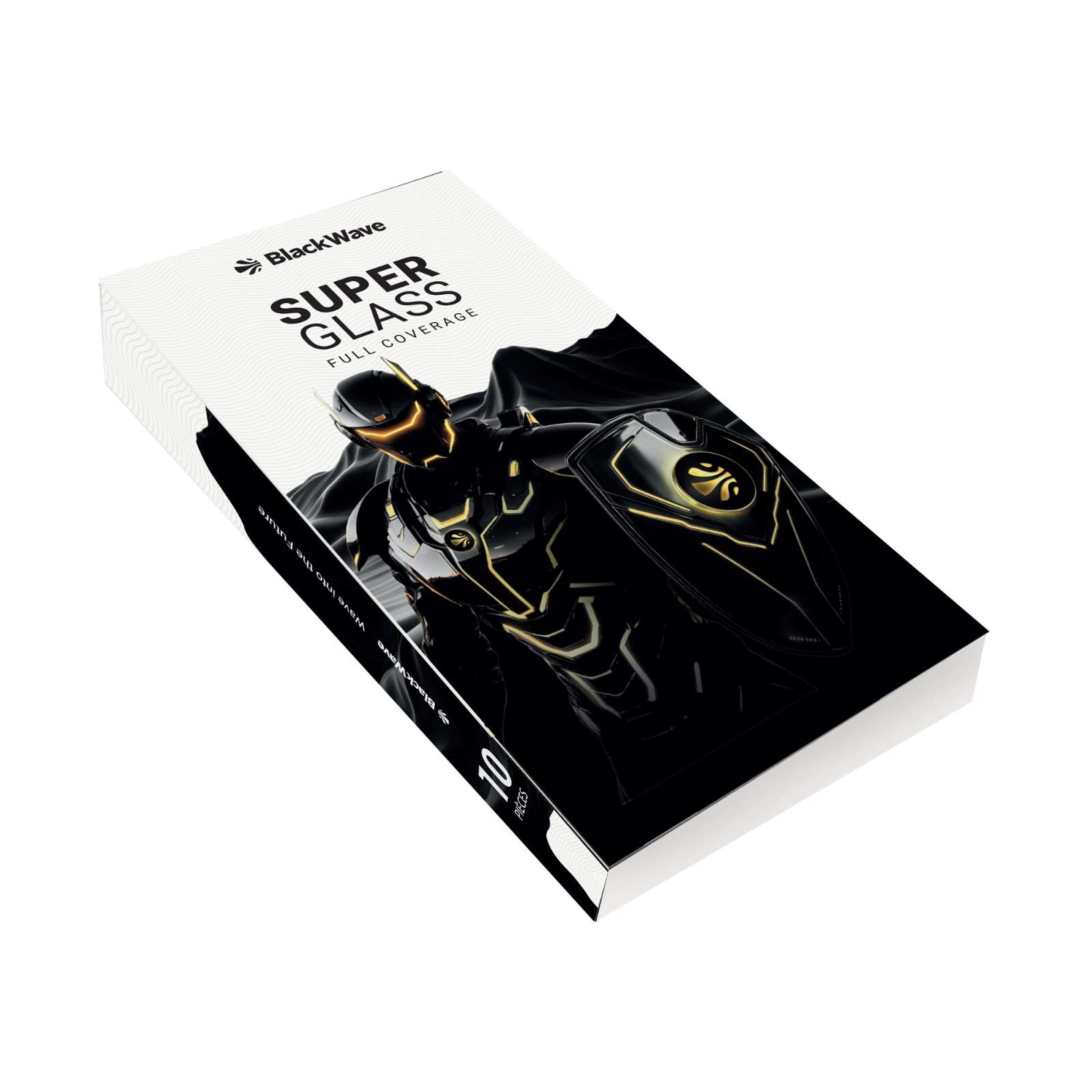 BLACKWAVE CONFEZIONI DA 10 PELLICOLA SALVA SCHERMO IN VETRO TEMPERATO PRINT PER IPHONE 13 PRO MAX / 14 PLUS