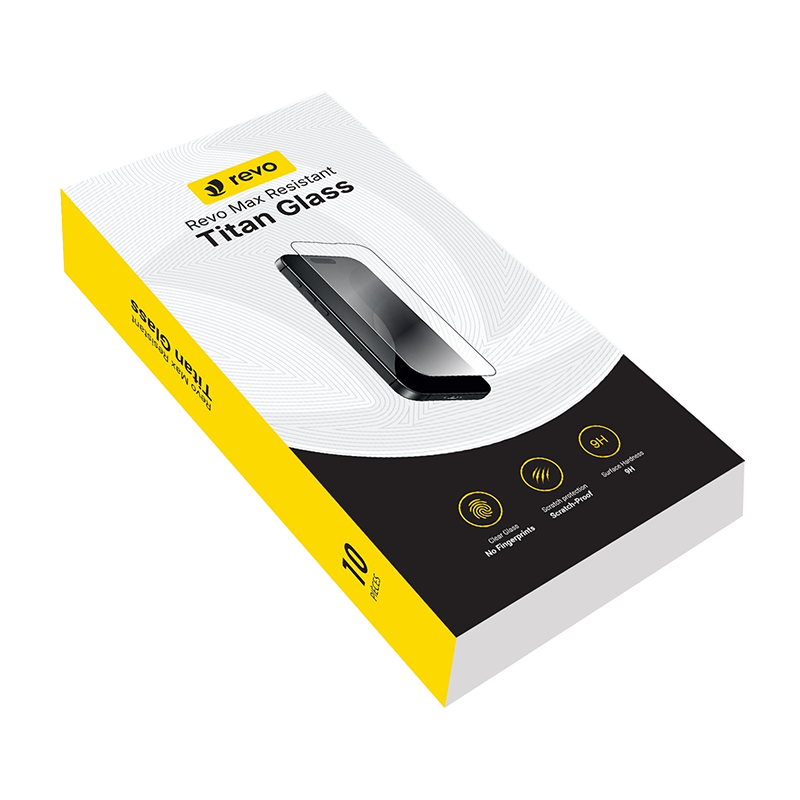 REVO CONFEZIONI DA 10 PELLICOLA SALVA SCHERMO IN VETRO TEMPERATO CLEAR PER IPHONE 13 / 14 / 13 PRO