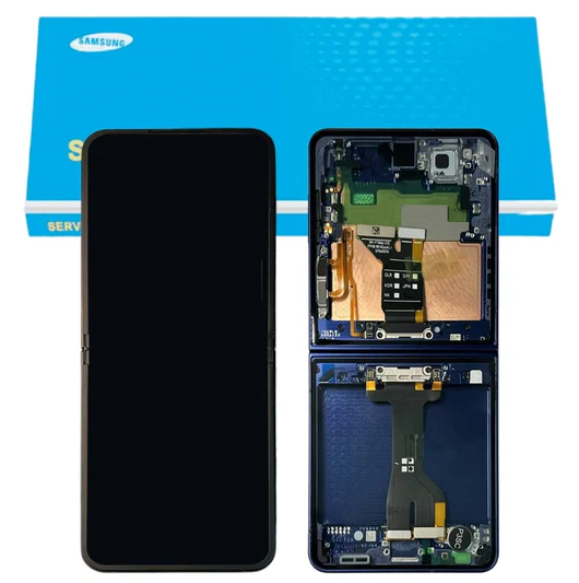 LCD + FRAME PER SAMSUNG GALAXY Z FLIP 7 5G BLUE INNER SERVIC PACK